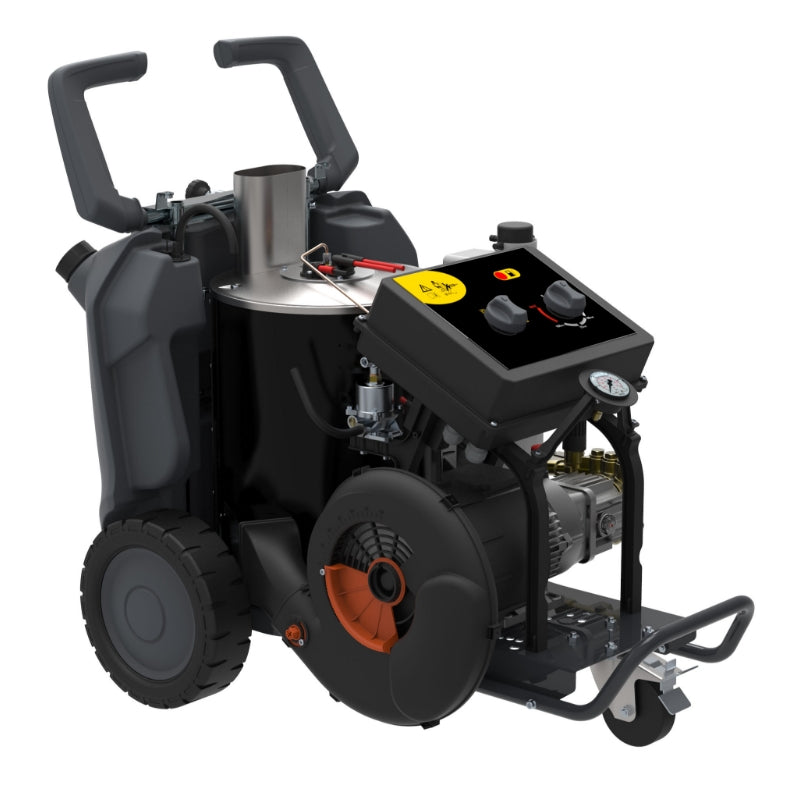 Nettoyeur haute pression eau chaude Série KP Axiale BAR'ONE HP - détail moteur et pompe