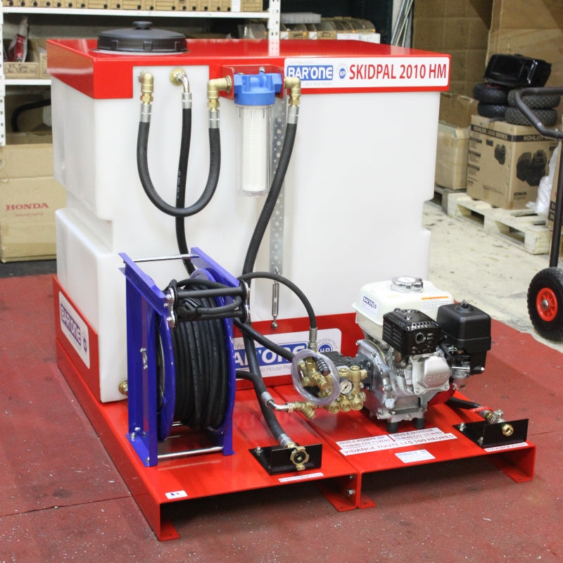 Groupe haute pression Série Skid Palette Acier 500 BAR'ONE HP - photo en atelier